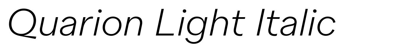 Quarion Light Italic